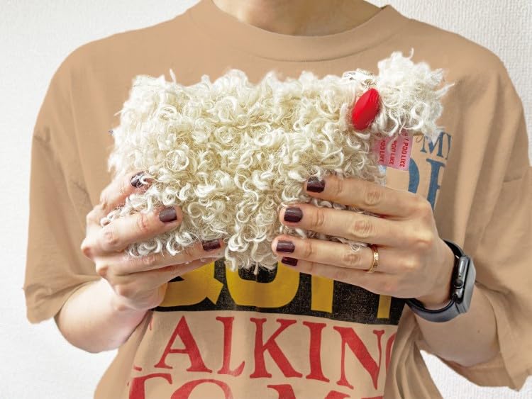 TP Pouch L Fluffy Toy Poo Like (Red)