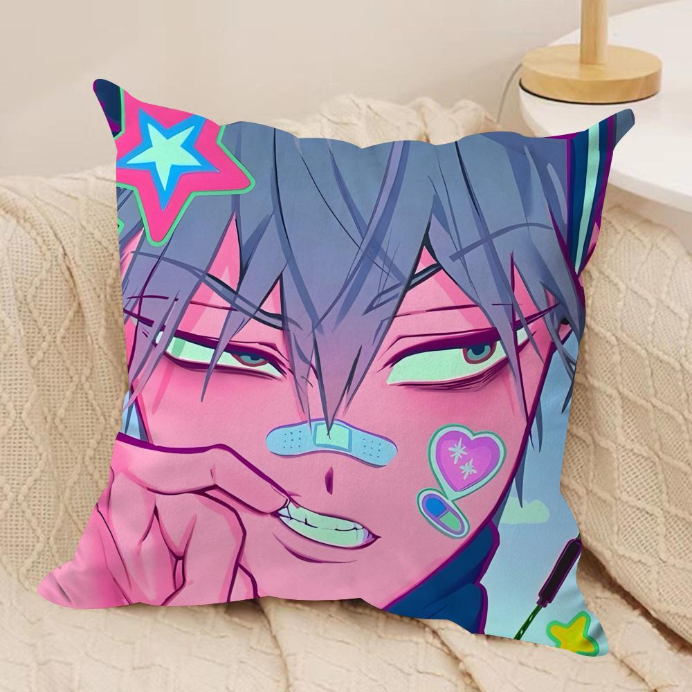 

Alien Stage Mizi Sua Hyuna Till Ivan Luka Cushion Cover Silky Short Plush Invisible Zipper Dustproof Sofa Pillow Case Home Decor 30x30cm