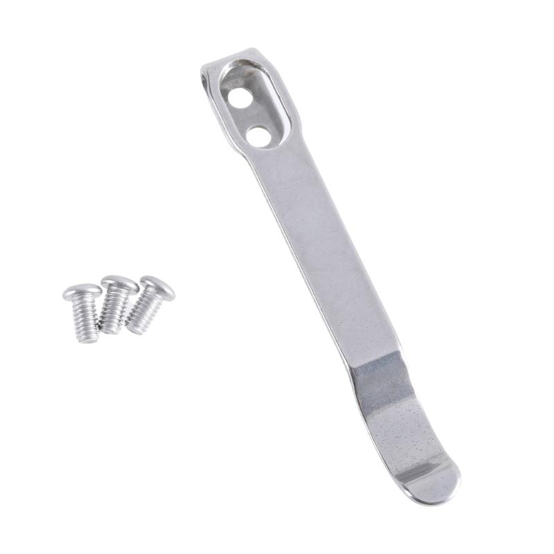 Stainless Steel Cutter Pockets Clip Back Clamp With 3Pcs Screws Make Cutter Back Clip Replacement Accessories Parts
