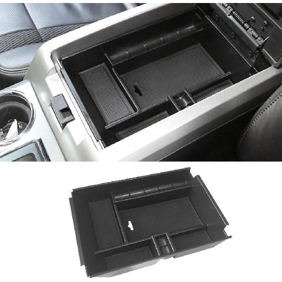 VESUL Center Console Armrest Storage Box Compatible with Ford F-150 F150 2011 2012 2013 2014 ABS Tray ert Organizer Glove Pallet
