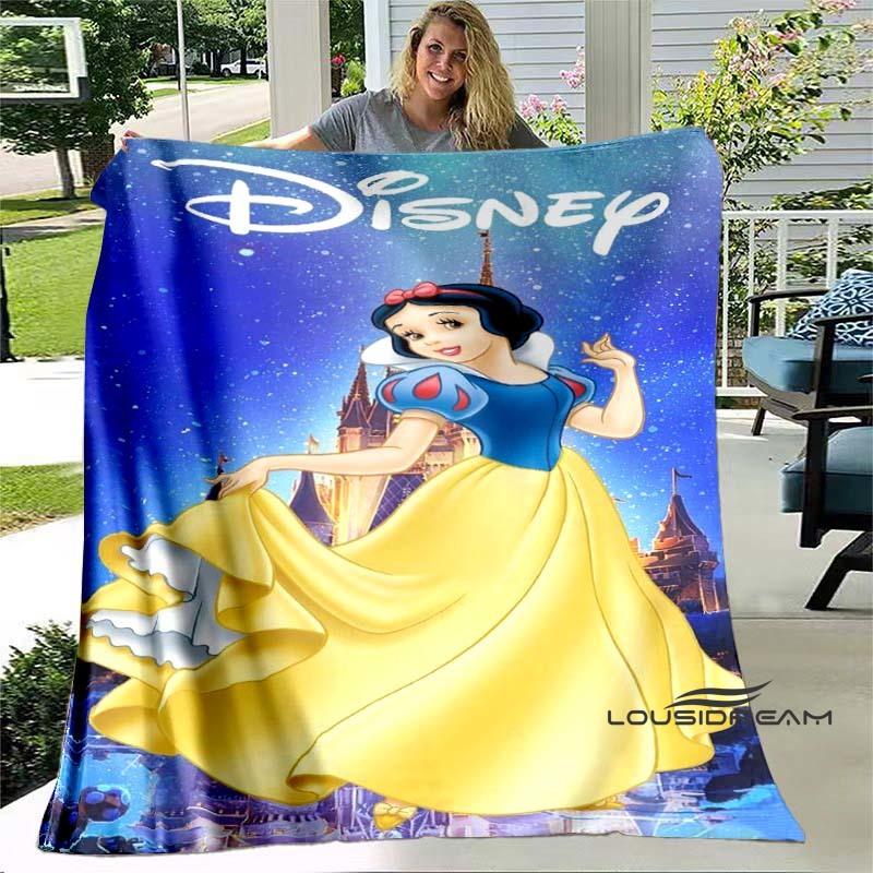 Cartoon Snow White and Seven Dwarfs Blanket, Super Soft Flannel Blanket, Perfect for Travel, Bedding, Sofa Blanket, Birthday Gif