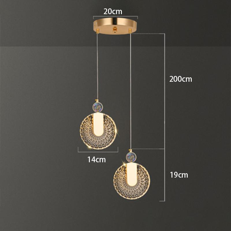 Nordic LED Pendant Lights Indoor Lighting Luxurious Hanging Lamp Home Living Room Decoration Dining Tables Bedside Aisle Light