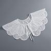 Removable Lace Doll Fake Collar Women Tie Ladies White Shawl Wrap Detachable Embroidered Lapel False Collar Clothes Accessory