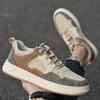 Men's shoes 2025 summer new men's low-top casual board shoes retro fashion British breathable outdoor high-end leather shoes