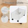Rolling Book File Cart Organizer Easy To Use Portable Durability Utility Storage Under