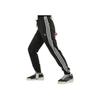 Adidas Originals Trefoil Logo Print Striped Elastic Sports Pants Women Bottoms Black DN8134