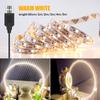 USB 5V LED Light Strips SMD2835 1M 2M 3M 5M White Warm White LED Strip Lights for TV Backlights Home Decor Tape Ribbon Lighting