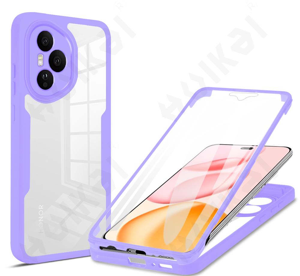

Чехол для Huawei Honor 400 Pro 4G 5G 360 Полная Противоударная Силиконовая Защита Экрана Чехол для Телефона Honor 400 фиолетовый