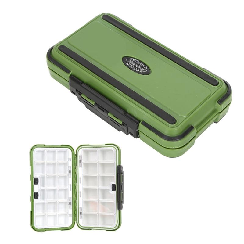 Oboustranný box na nástrahy a návnady, přenosný box na rybářské náčiní, venkovní lehký box na rybářské nářadí, pouzdro na rybářské příslušenství
