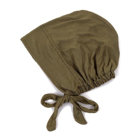 Berretto Foulard Monocolore da Donna Regolabile Traspirante Elasticizzato Antiscivolo Cotone Sottocappello Sotto Foulard Cappello Interno Cappello da Notte per Dormire Cuffia per Capelli