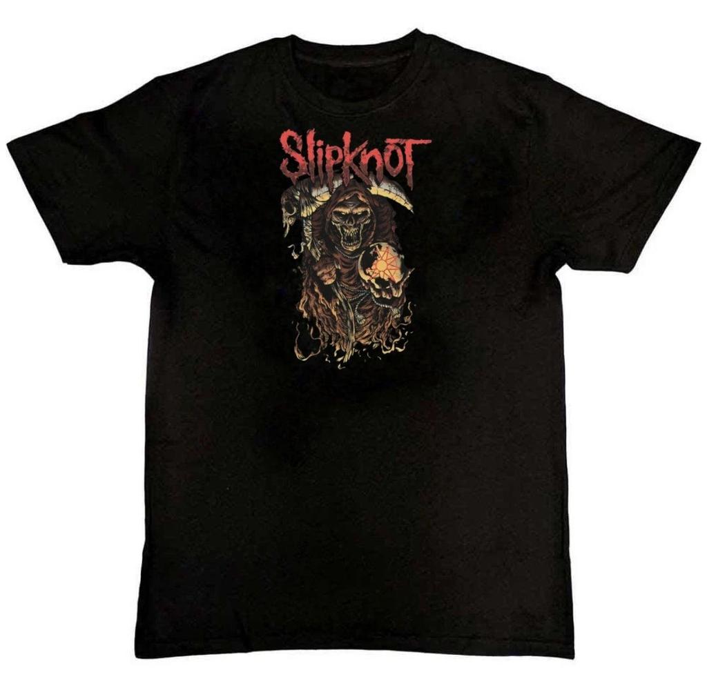 Slipknot Fiery Skull Heavy Metal Band Graphic Print T-Shirt S M L XL 2 3 4 XL