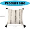 Plushes Chenilles Jacquard Stripeds Tassels Throw Pillow Cover, Bohemians Throw Pillow Cushions Sleeve for Fashionable Space