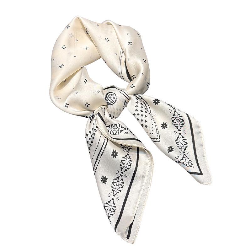 70cm Square Women's Scarf 1 PC Satin Bandanna Bag Scarf Head Band Fashion Paisley Print Hair Shawl Wrap Female Neckerchief Hijab
