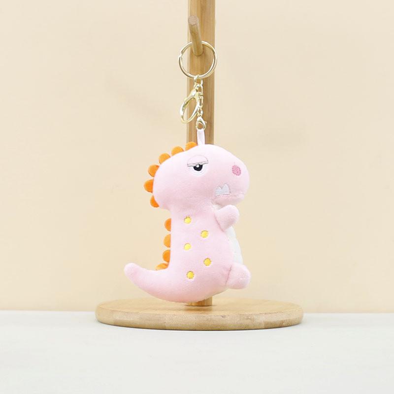 

Stylish Dinosaur Plush Toy Keychain Soft Pp Cotton Cute Doll For Children Birthday рожевий