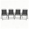 Versatile Leisure Chair, Foldable Outdoor Chair with High Backrest and Armrests, Lightweight Folding Chair (only with 4pcs chairs)