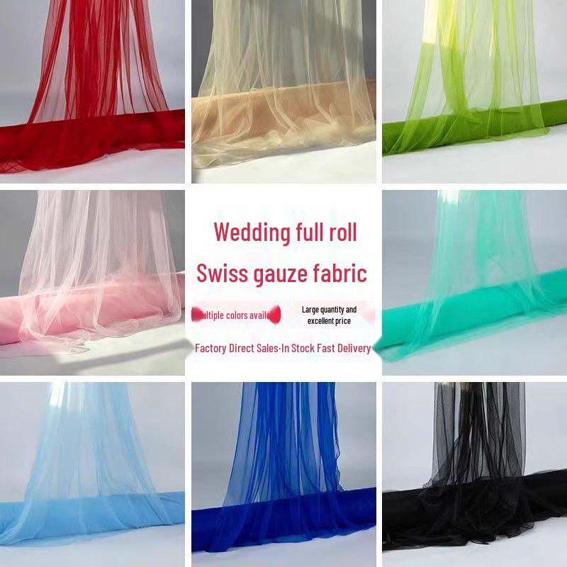 White Gauze Chair Back & Curtain for Weddings, Birthdays, Proposals, Homestays, Beauty Salons & Photos