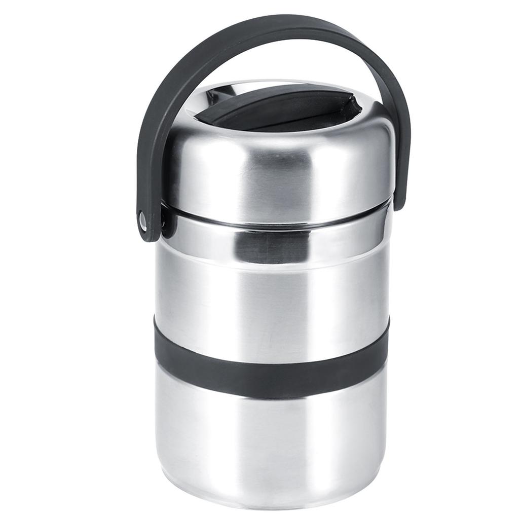 Portable Stainless Steel Multilayer Insulated Thermal Lunch Box Food Container Tableware 1.8L