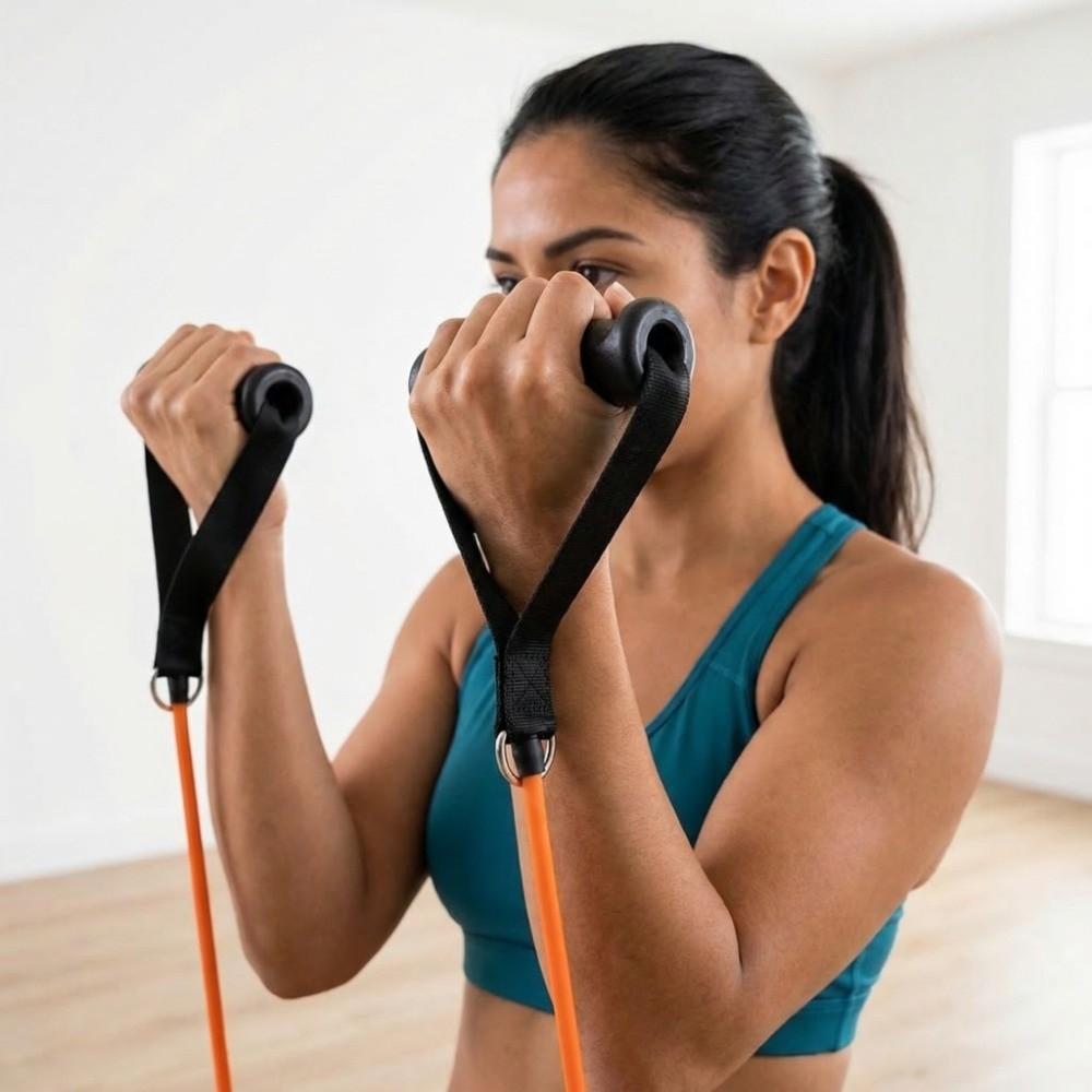 1Pair Heavy Duty Gym Handle Non-Slip Pulley Handle Cable Machine Handle Pulley Cable Machine