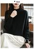 Women's Autumn/Winter Half-High Neck Thick Knit Pullover - Versatile, Loose, Slimming Solid Color Base Layer