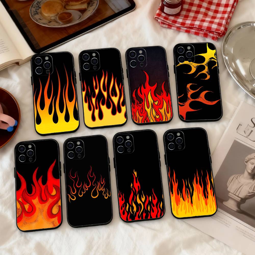 COOL F-Fashion F-Flames Phone Case Silicone Soft For IPhone 17 16 15 14 13 12 11 X XR Plus Pro Max Plus