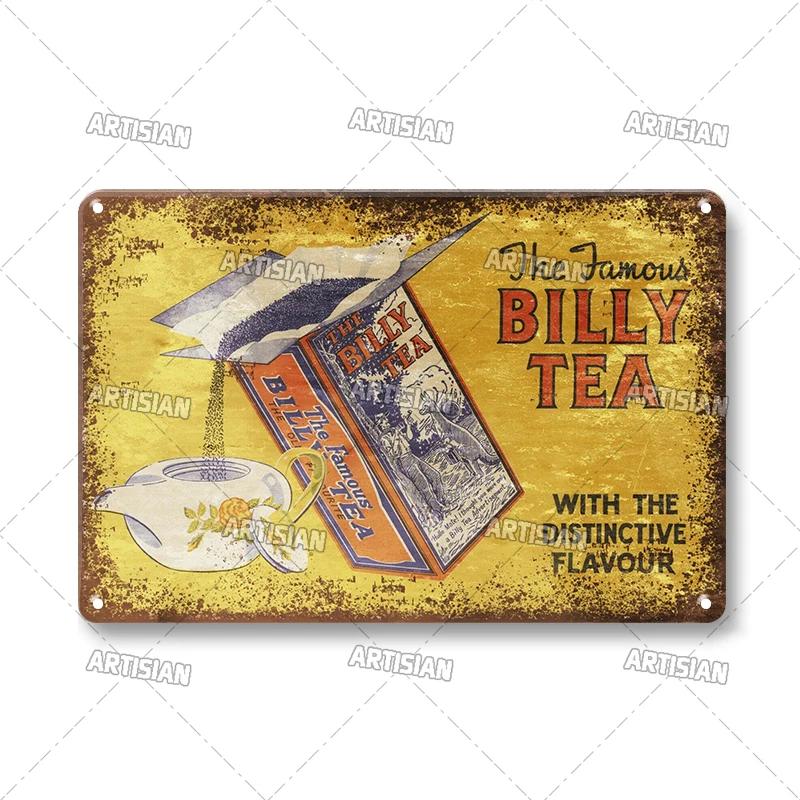 Vintage Coffee Metal Tin Sign 1pc - Retro Tea Time Poster, Decorative Plate, Industrial Wall Decor for Home/Bar/Cafe