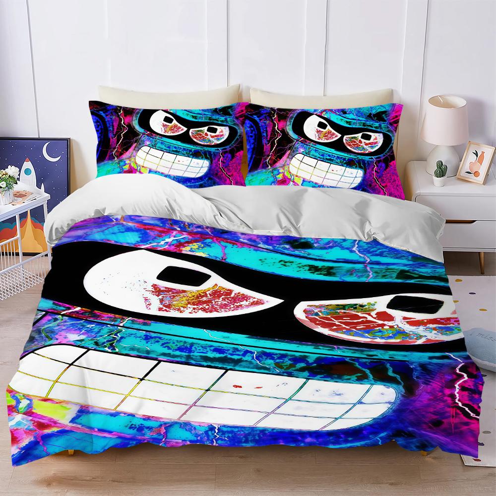 Cartoon F-Futurama Duvet Cover Set Soft Wash Bed 3 Piece Summer Comfortable Student Dormitory Home Baby Bedding Best seller