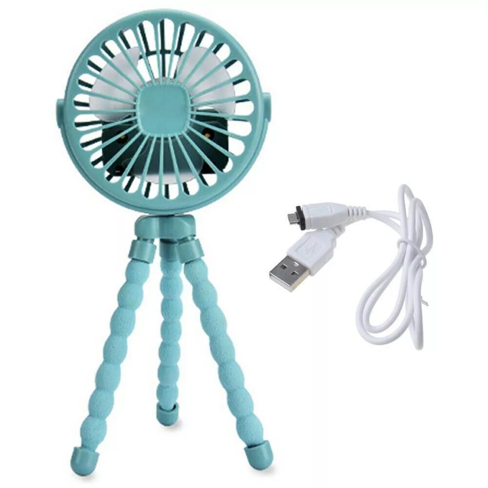 Desktop Clip On Fan Detachable 3 Speed USB Rechargeable Small Personal Fan Portable Fan for Travel Handheld Car Baby Stroller