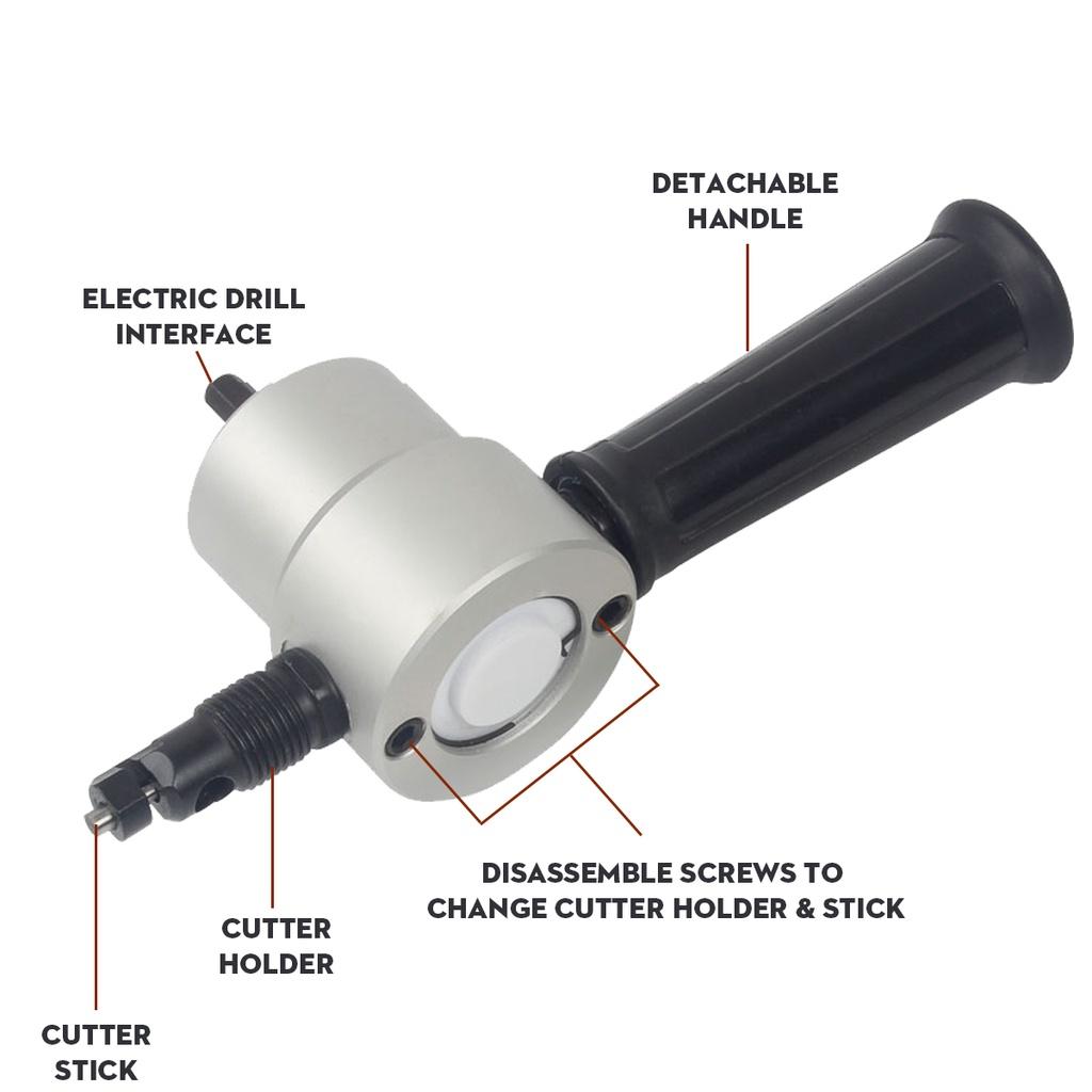 Saw Electric Cutter Save Effort Nibbler Punching Shear for Iron Sheet Wrench Double-Headed Sheet Metal Cutting Machine