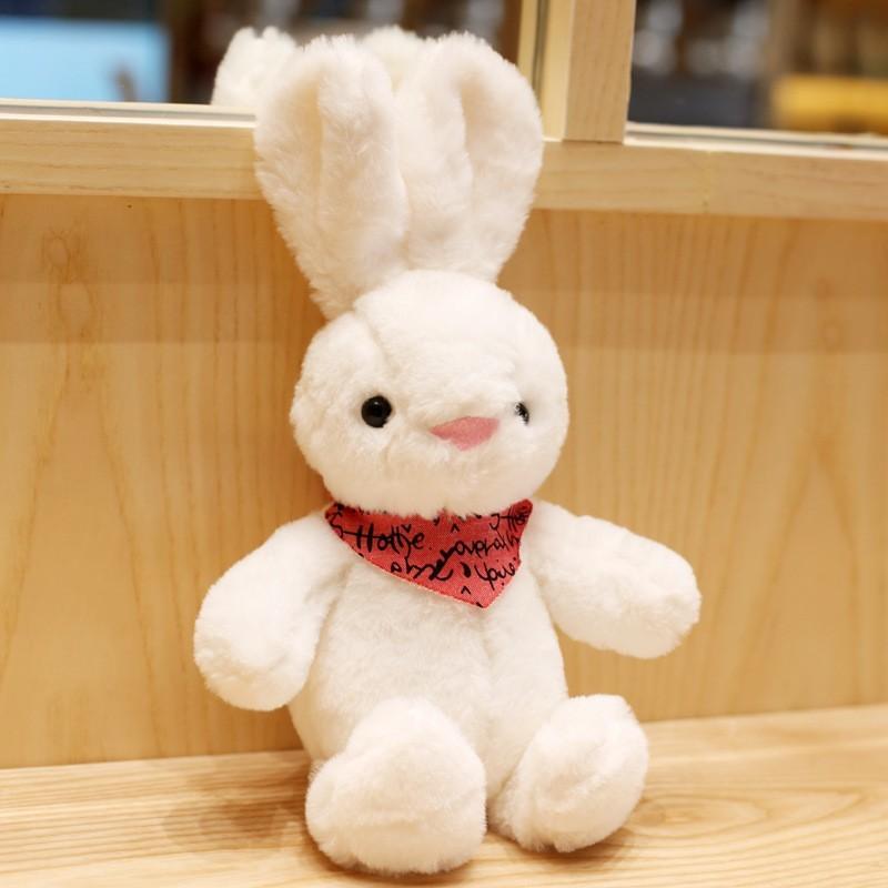 Colorful Rabbit Scarf Plush Toy Cute Cartoon Kid Companion Birthday Gift Doll