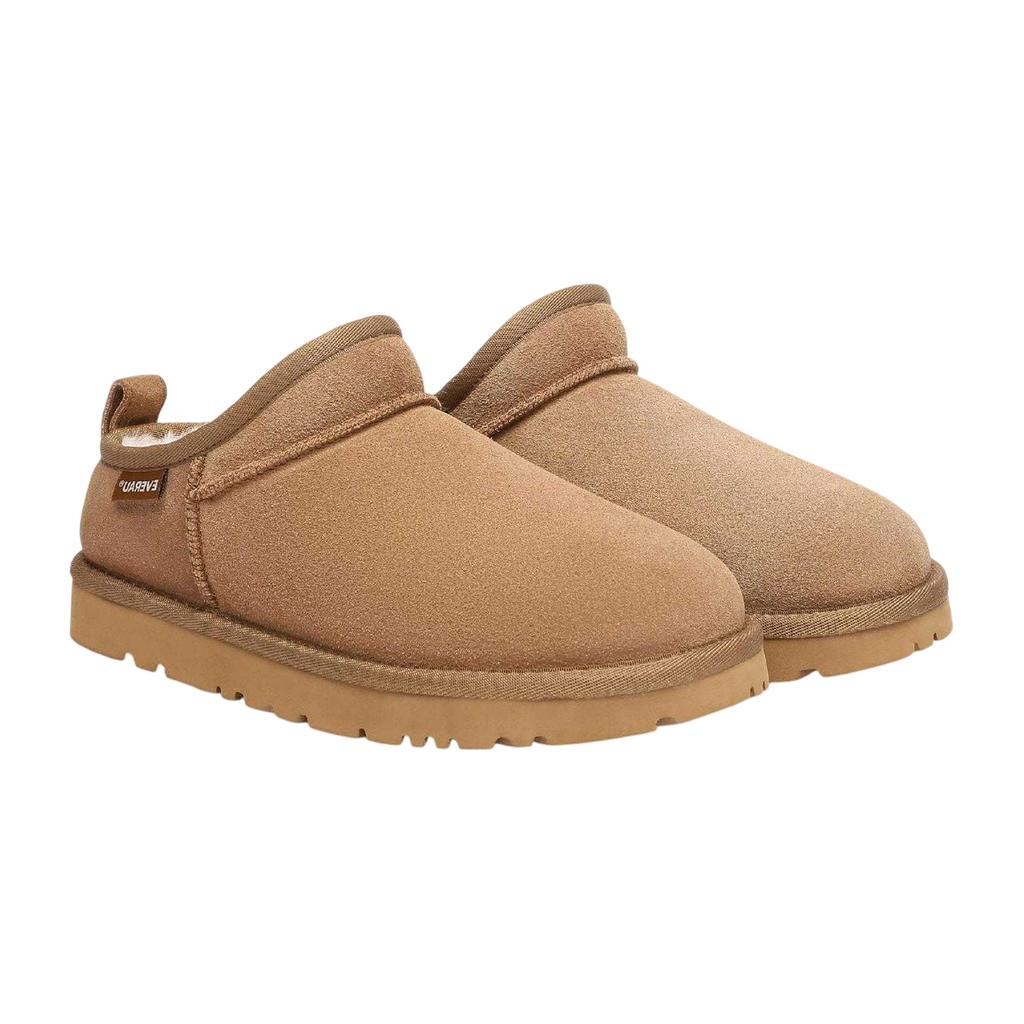 EverAu Womens/Ladies Suede Flat Slipper Boots