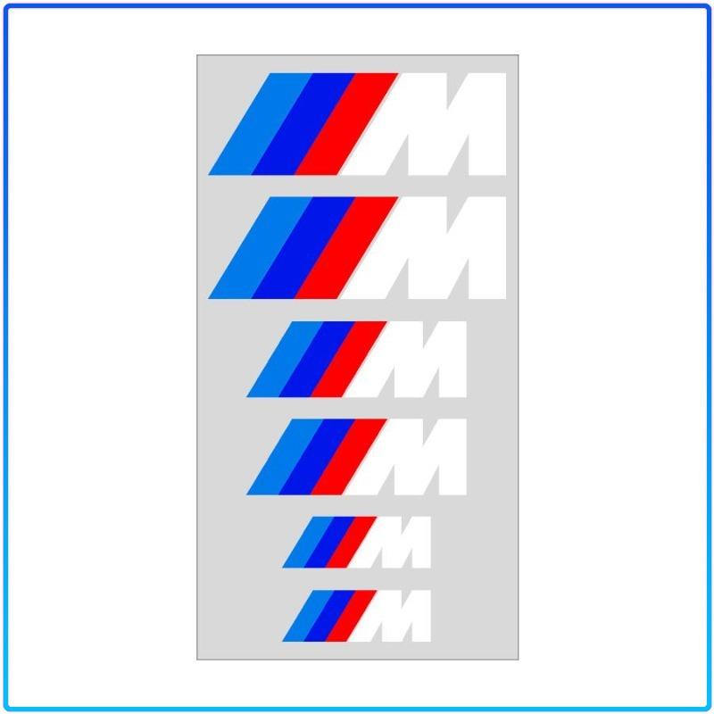 6pcs/Set Car Brake Caliper 3D Stickers Heat Resistant Waterproof Decal For BMW E61 E81 E87 1 2 3 4 5 6 7 Series X1 X3 X4 X5 X6