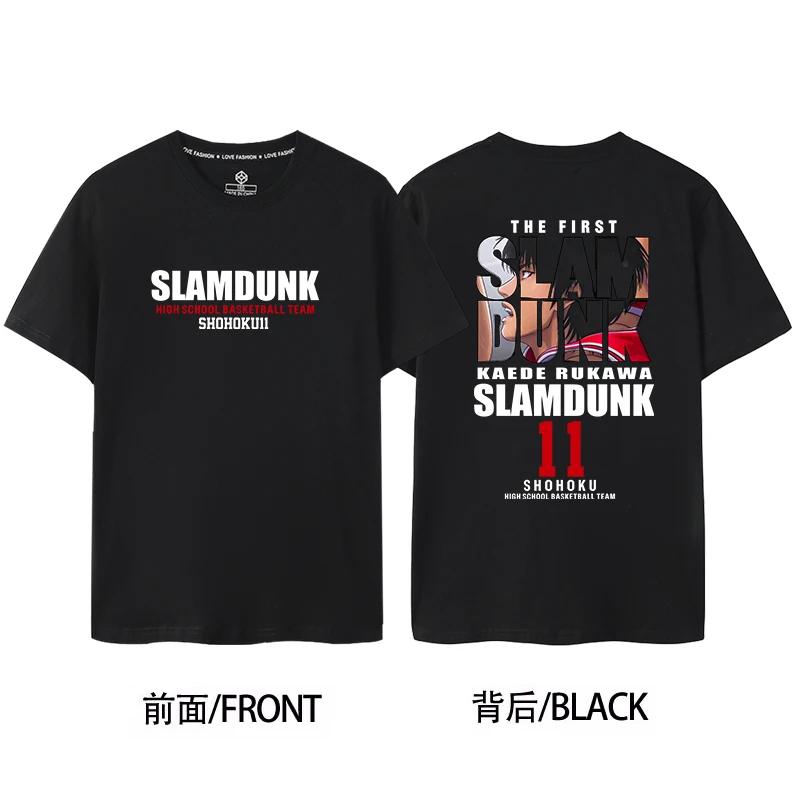 Slam Dunk Master Sakuragi Flower Path SHOHOKU Team Jersey Short Sleeved Men's&women's Pure Cotton Basketball T-shirt 71105