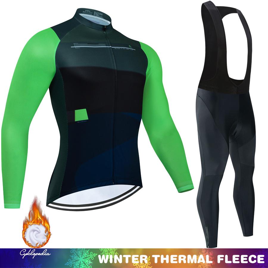 Thermal Cycling Jersey Men Men's Outfit Uniform Man Winter Fleece Road Bicycle Bike Set Clothing 2025 Bicycles Mountain Bikes