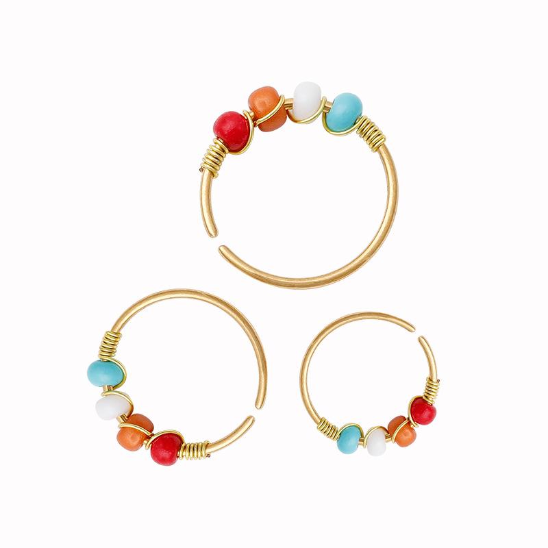 Four Color 316L Stainless Steel Beaded Nose Rings & Studs