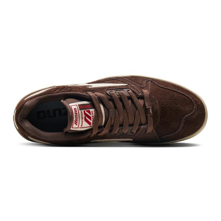 Mizuno Trendy Comfortable Non-Slip Wear-Resistant Low-Top Casual Shoes Unisex Casual Shoes Dark-Brown D1GH241401