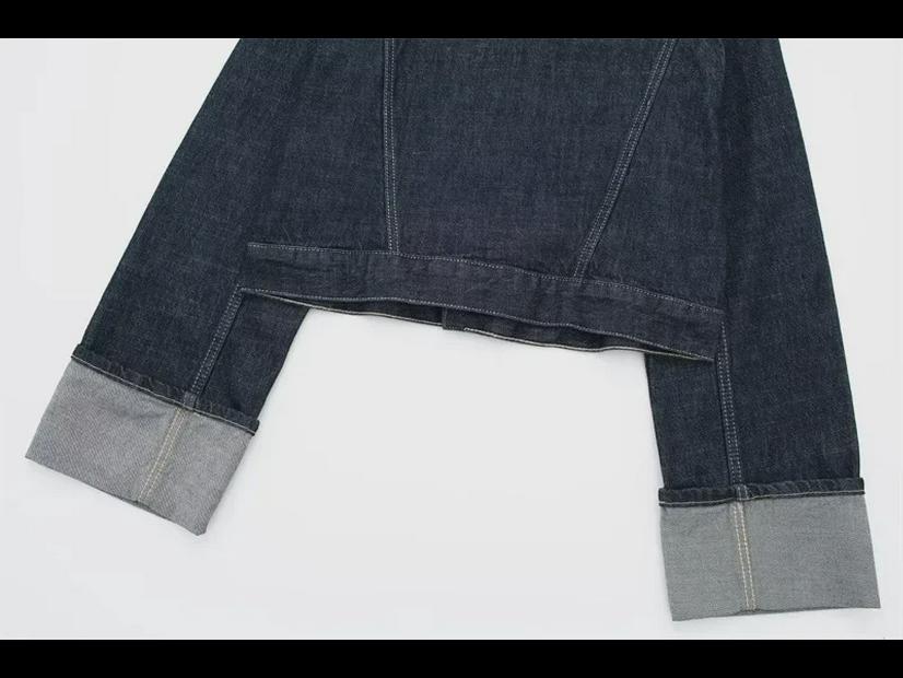 2023 Autumn Women's Denim Jacket & Drapey Trousers Set