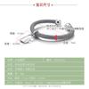 Personalized Woven Soft Bracelet Heart Lock Bracelet Women'S Electroplated Platinum Versatile Square Lock Jewelry
