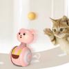 Automatic Cat Toy Tumbler Swing Toys for Cats Funny Balance Car Interactive Kitten Chasing Toy With Feather Ball Cat Accessories