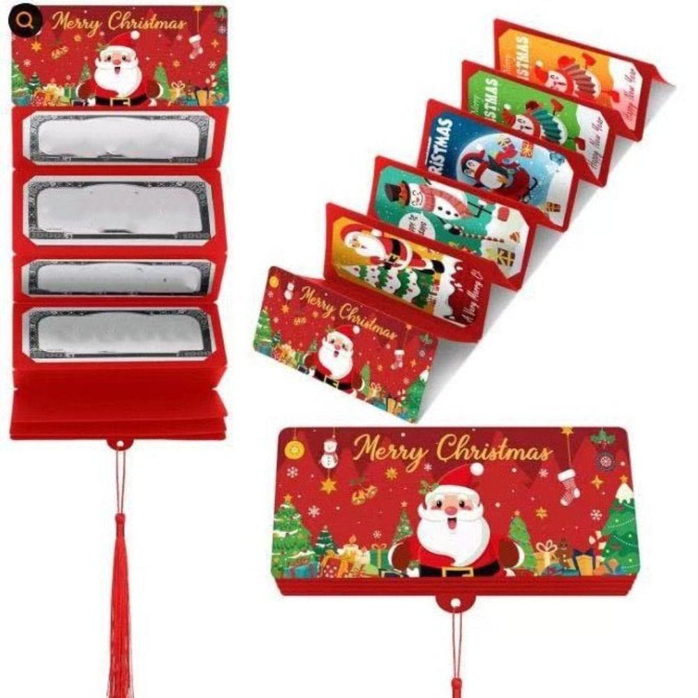 Santa Claus Christmas Cash Gift Envelope Christmas Tree with 10 Slots Christmas Money Holder Christmas Surprise Party Money Box