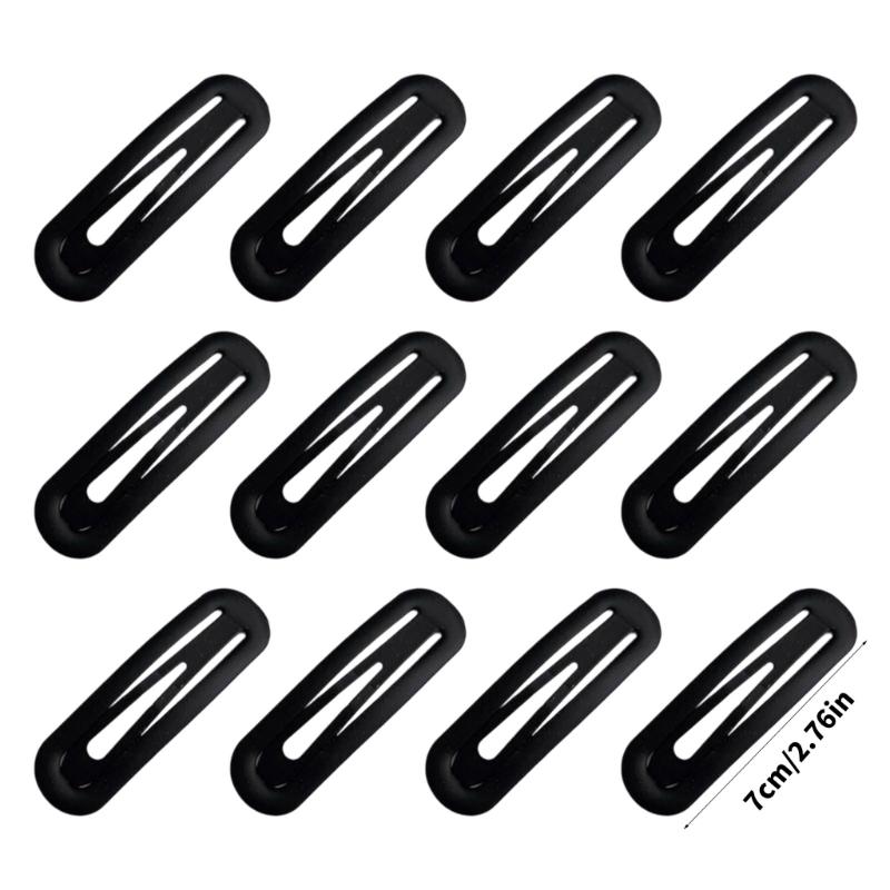Pack Of 12 Bright Mixture Hair Clamps Thin Not Slip Hairpins For Women Girls Daily Use