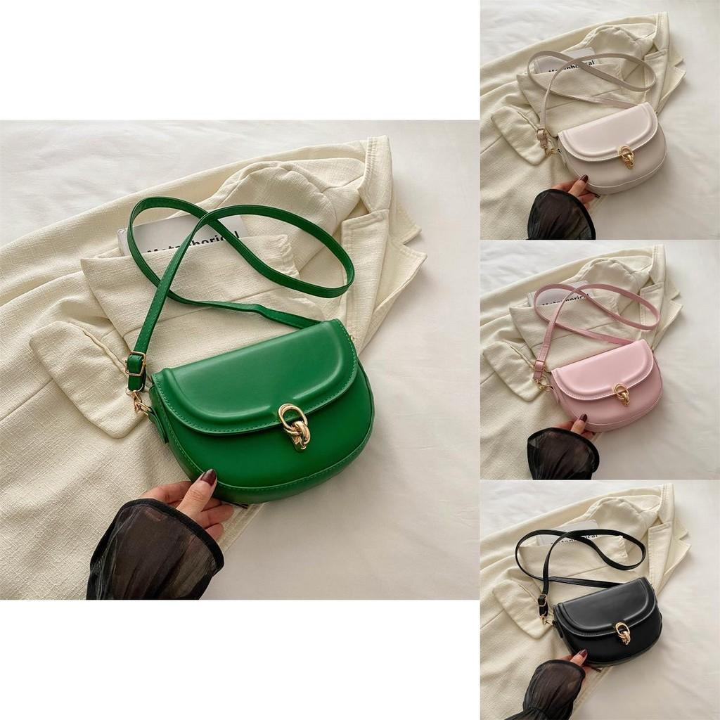 Trendy French Style Chic Saddle Bag For Women With Elegant Pu Material Design