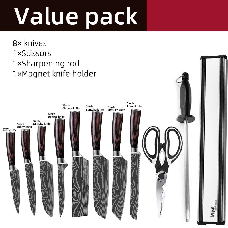 Magnetic Knife Holder Set 18Inch Kitchen Knife Stand Bar Strip Wall Magnet Block Aluminum For Knives Storage Cooking Accessories
