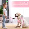 Dog Traction Rope, And , Specially Designed For Outdoor Use, Adjustable Chest And Back Hanging Card, Bright Silk Chest And Back Traction Round Rope