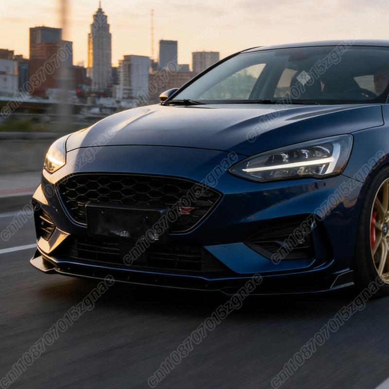 For Ford ST Line MK4 2018 2019 2020 2021 Auto 3Pcs Front Bumper Spoiler Lip Car Front Splitter Body Decorate Modification Kit