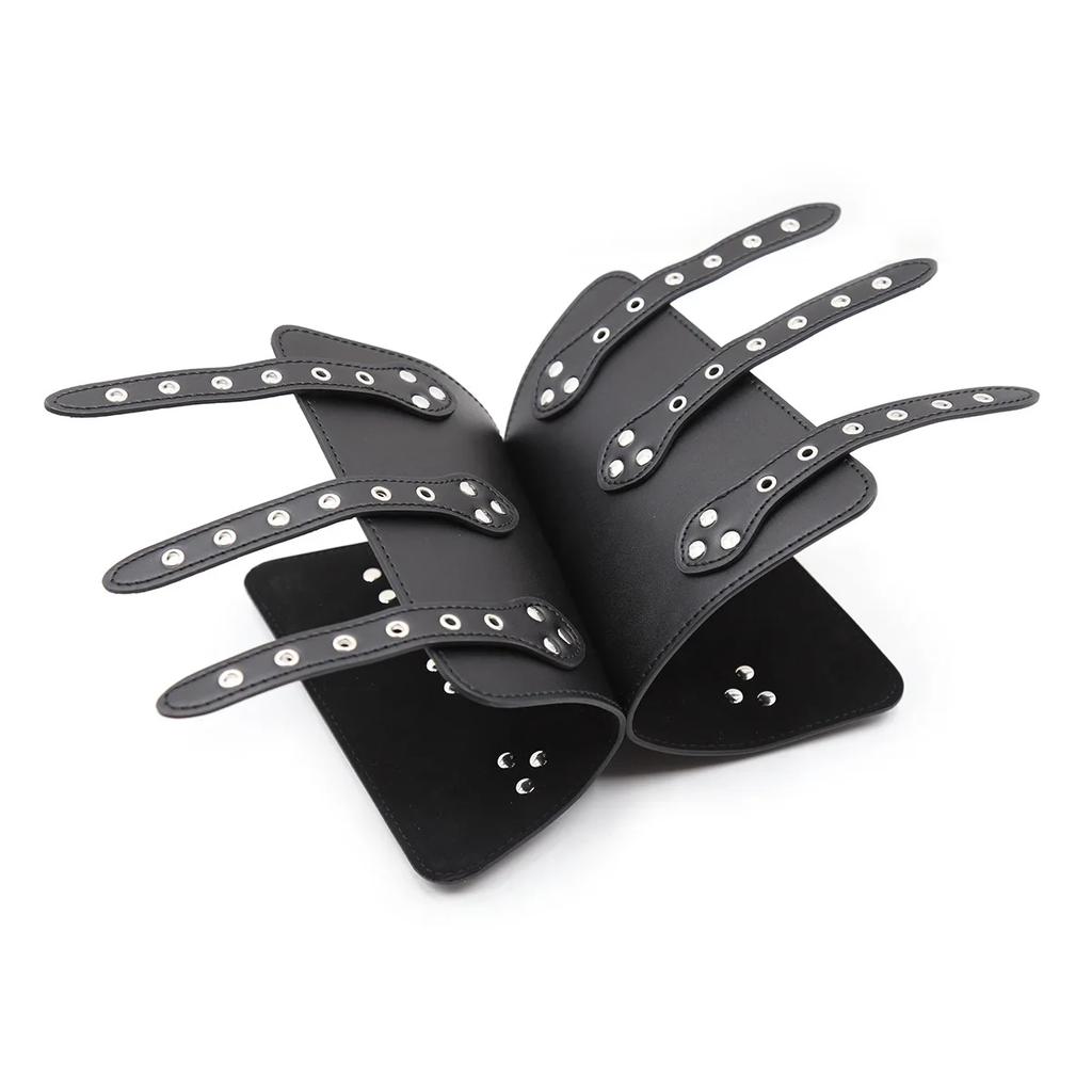 Pu Leather Arm Armor Unisex Wristband Wide Bracer Arm Protector Cuff  Slave Leg Bondage Binder Cosplay Restraint for Couple Man