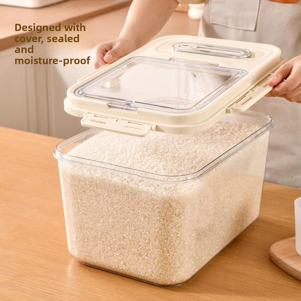 Moisture Proof Rice Storage Container Large Capacity Sealed Can Grain Storage Box  Home Kitchen