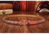 Ethnic Style Retro Rivet Leather Belt with Rhinestone Inlays for Women