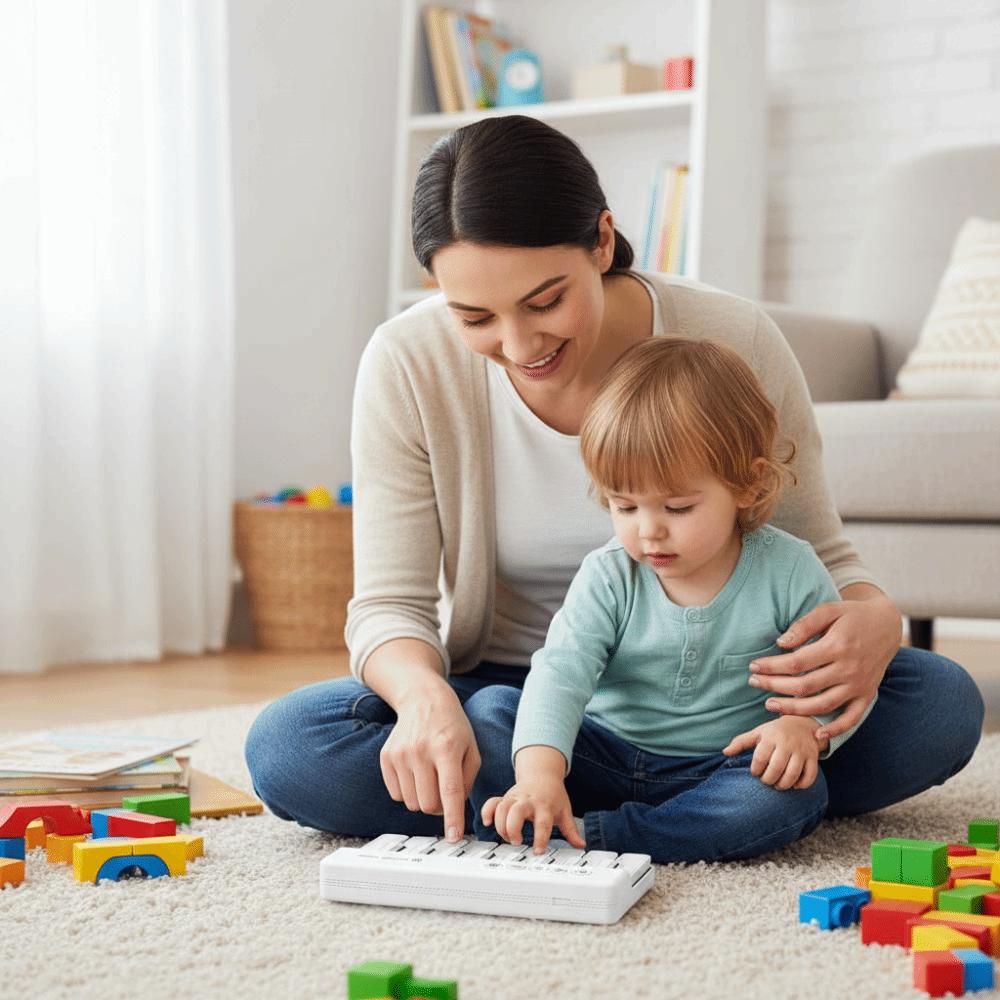 Tragbares Design Lernklavier Tastatur 7 Farben LED Musikinstrument Spielzeug Geburtstagsgeschenk