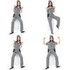 Japanese Cartoon Inspired Striped Prisoner Outfit For Cosplay And Costume Events