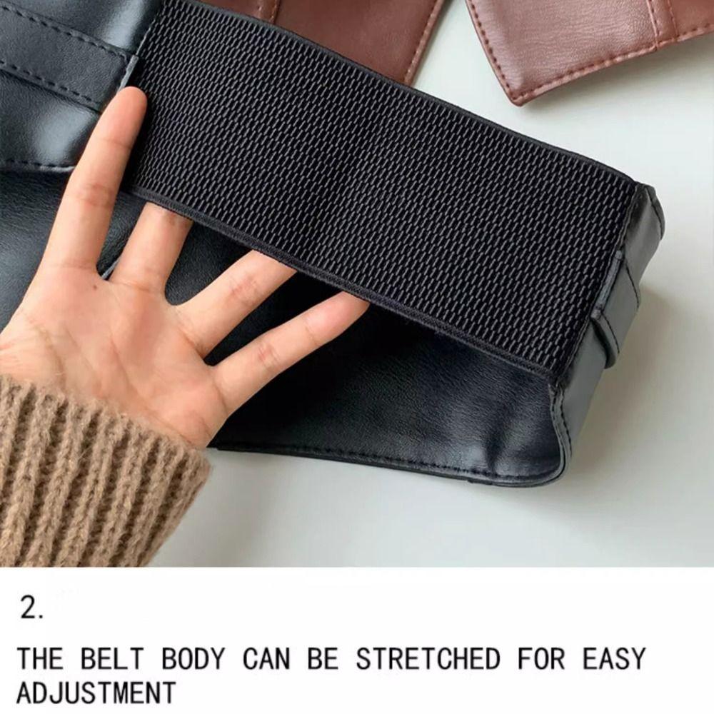 Black Elastic Cummerbunds Adjustable Waist Corset Elegant Wide Belt  Dress